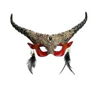 W WIDMANN MILANO Party Fashion - Masque oculaire diable avec cornes, Démon, Accessoire Halloween