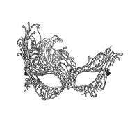 WIDMANN 04772 - Masque antique baroque en dentelle, femme adulte, carnaval vénitien, fête, fêtes à thème, Couleur Argenté