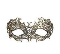 WIDMANN 04761 - Masque de dentelle antique Femme adulte, Carnaval vénitien, Fête, Sexy Fun, Fête à thème, Couleur Or