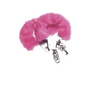 Menottes en fourrure rose Taille Unique rose