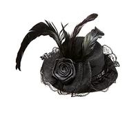 W WIDMANN MILANO Party Fashion, Mini chapeau Élégance noire, design raffiné, matériaux durables, polyvalent pour toutes occasions, confort optimal, accessoire tendance et original