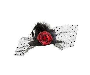 W WIDMANN MILANO Party Fashion - Mini chapeaux cylindriques noirs, élégance intemporelle, détails floraux romantiques, tulle à pois ludique, plumes délicates, polyvalents pour toutes occasions