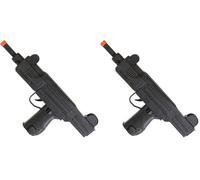 W WIDMANN MILANO Party Fashion - Mitraillette Uzi avec Bruit de tir, Fusil avec Effet sonore, Accessoire de Costume pour Carnaval (Lot de 2)