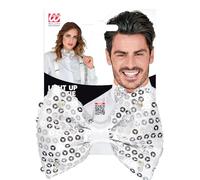 W WIDMANN MILANO Party Fashion - Noeud papillon avec 4 lumières LED, Bowtie, avec paillettes, Accessoire, Carnaval