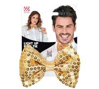 W WIDMANN MILANO Party Fashion - Noeud papillon avec 4 lumières LED, Bowtie, avec paillettes, Accessoire, Carnaval