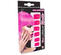 Widmann Ongles auto-adhésifs 05344 – Ensemble 12 fluorescents aérographés Rose