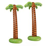 W WIDMANN MILANO Party Fashion - Palmiers gonflables, lot de 2 | Décoration d'environ 180 cm de haut pour les fêtes à Majorque, les fêtes sur la plage et les fêtes estivales