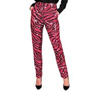 W WIDMANN MILANO Party Fashion - Pantalon à paillettes Party Fashion pour femme, Disco Fever, pantalon pour femme, imprimé animalier