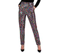 W WIDMANN MILANO Party Fashion - Pantalon à paillettes Party Fashion pour femme, Disco Fever, pantalon pour femme
