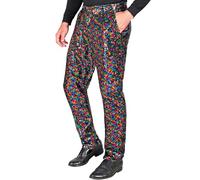W WIDMANN MILANO Party Fashion - Pantalon à paillettes Party Fashion pour hommes, Disco Fever, pantalon pour hommes