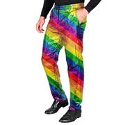 W WIDMANN MILANO Party Fashion - Pantalon à paillettes scintillant pour homme, Disco Fever, pantalon pour homme pour festival ou costume de carnaval