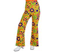 W WIDMANN MILANO Party Fashion - Pantalon à Pattes d'éléphant pour Femme, Style rétro coloré et Vintage, pour Le Carnaval, Les Festivals