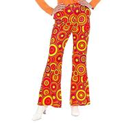 W WIDMANN MILANO Party Fashion - Pantalon à pattes d'éléphant pour femme, style rétro coloré et vintage, pour le carnaval, les festivals