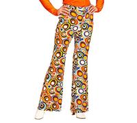 Widmann Party Fashion Pantalon à pattes d'éléphant Groovy Bubbles Années 70 Femme S/M Multicolore