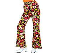 W WIDMANN MILANO Party Fashion - Pantalon années 60 pour femmes, hippie, reggae, flower power, disco fever