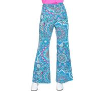 W WIDMANN MILANO Party Fashion - Pantalon années 60 pour femmes, hippie, reggae, flower power, disco fever