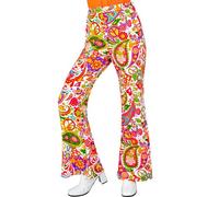 W WIDMANN MILANO Party Fashion - Pantalon années 60 pour femmes, hippie, reggae, flower power, disco fever