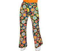 W WIDMANN MILANO Party Fashion - Pantalon années 60 pour hommes, hippie, reggae, flower power, disco fever