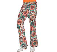 W WIDMANN MILANO Party Fashion - Pantalon années 60 pour hommes, hippie, reggae, flower power, disco fever