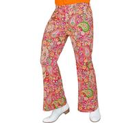 W WIDMANN MILANO Party Fashion - Pantalon années 60 pour hommes, hippie, reggae, flower power, disco fever