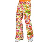 W WIDMANN MILANO Party Fashion - Pantalon années 60 pour hommes, hippie, reggae, flower power, disco fever