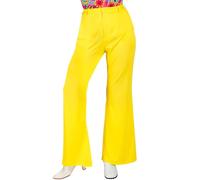W WIDMANN MILANO Party Fashion - Pantalon années 70 pour femmes, Hippie, Reggae, Flower Power, Disco Fever, Mardi gras