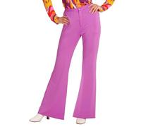 W WIDMANN MILANO Party Fashion - Pantalon années 70 pour femmes, Hippie, Reggae, Flower Power, Disco Fever, Mardi gras