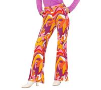 W WIDMANN MILANO Party Fashion - Pantalon des années 70 pour femmes, hippie, reggae, flower power, disco fever