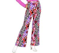 W WIDMANN MILANO Party Fashion - Pantalon des années 70 pour femmes, hippie, reggae, flower power, disco fever