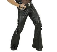 WIDMANN - Pantalon Rocker en similicuir, noir, moto, biker, punk, déguisements carnaval, carnaval