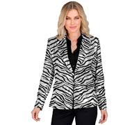 W WIDMANN MILANO Party Fashion - Party Fashion Blazer avec paillettes pour femmes, veste, imprimé animalier, festival, déguisements de carnaval