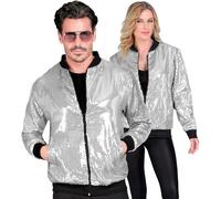 W WIDMANN MILANO Party Fashion - Party Fashion Bomber, veste à paillettes, gilet, tenue de fête, disco