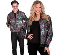 W WIDMANN MILANO Party Fashion - Party Fashion Bomber, veste à paillettes, gilet, tenue de fête, disco