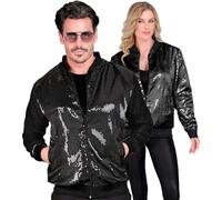 W WIDMANN MILANO Party Fashion - Party Fashion Bomber, veste à paillettes, gilet, tenue de fête, disco