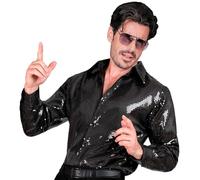 W WIDMANN MILANO Party Fashion - Party Fashion chemise à paillettes pour homme, Disco Fever, chemise homme