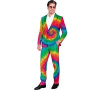 widmann 39330 Costume COMPLETO TIE DYE FLUORESCENTE PARTY FASHION XXL