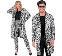W WIDMANN MILANO Party Fashion - Party Fashion Manteau à paillettes, tenue de fête, veste, disco fever, imprimé animal, festival, déguisements de carnaval
