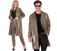 W WIDMANN MILANO Party Fashion - Party Fashion Manteau à paillettes, tenue de fête, veste, disco fever, imprimé animal, festival, déguisements de carnaval