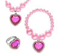 W WIDMANN MILANO Party Fashion - Parure de bijoux, chaîne, boucles d'oreilles, bague, accessoires pour déguisements de princesses