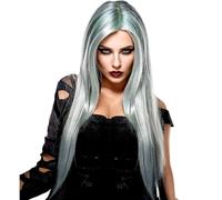W WIDMANN MILANO Party Fashion - Perruque à cheveux longs | Perruque lisse en cheveux synthétiques, accessoire pour costumes de sorcières, de démons, de zombies et de fantasy