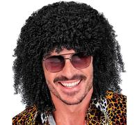 W WIDMANN MILANO Party Fashion - Perruque afro bou noire | Perruque volumineuse en cheveux synthétiques avec boucles - pour femmes et hommes, accessoire de costume