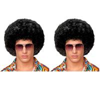 W WIDMANN MILANO Party Fashion - Perruque années 70 Disco, perruque bou accessoire pour costumes de carnaval (Lot de 2)