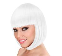 W WIDMANN MILANO Party Fashion - Perruque au carré avec frange, coiffable et lavable, accessoire de costume pour femmes pour le carnaval