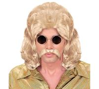 W WIDMANN MILANO Party Fashion - Perruque avec barbe, années 70, disco, déguisements de carnaval