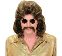 W WIDMANN MILANO Party Fashion - Perruque avec barbe, années 70, disco, déguisements de carnaval