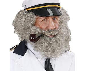 W WIDMANN MILANO Party Fashion - Perruque avec barbe cheveux synthétiques | Perruque bou accessoire de déguisement pour le carnaval, Halloween et les soirées à thème