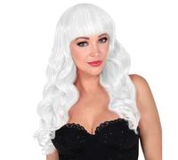 W WIDMANN MILANO Party Fashion - Perruque avec cheveux longs ondulés et frange, coiffable et lavable, accessoire de costume pour carnaval