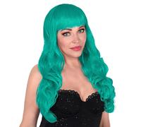 W WIDMANN MILANO Party Fashion - Perruque avec cheveux longs ondulés et frange, coiffable et lavable, accessoire de costume pour carnaval