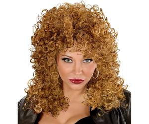 W WIDMANN MILANO Party Fashion - Perruque bou Eleonore | Perruque en cheveux synthétiques rétro rock pour le carnaval, les soirées à thème et les costumes des années 70 et 80