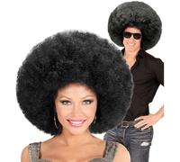 Widmann Perruque Afro Extravolume bouclée géante noire pour femmes et hommes